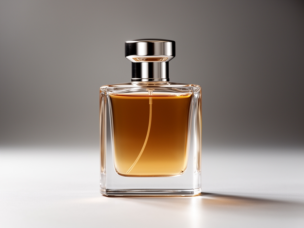 Flacon d'huile essentielle de romarin avec branche fraîche de romarin à côté, sur surface en marbre blanc avec quelques gouttes d'huile visibles en macro-photographie